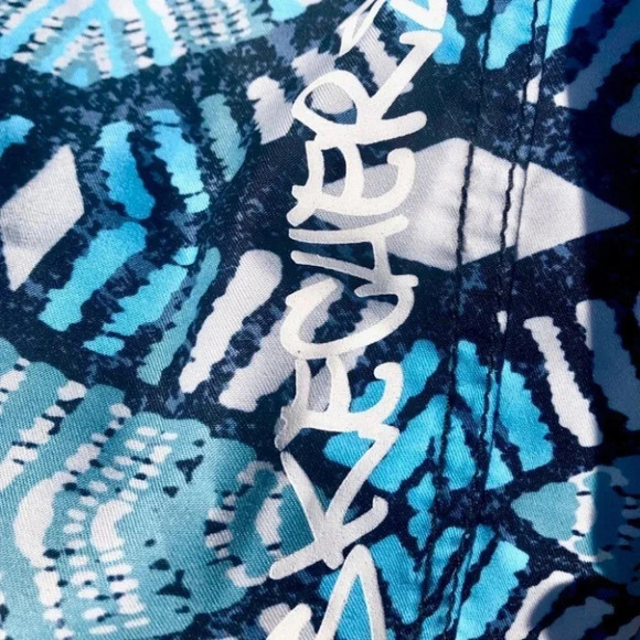 NWT - SKECHERS Board Shorts/ Swim Trunks - Teal & White - Sz 16 - Picture 4 of 8